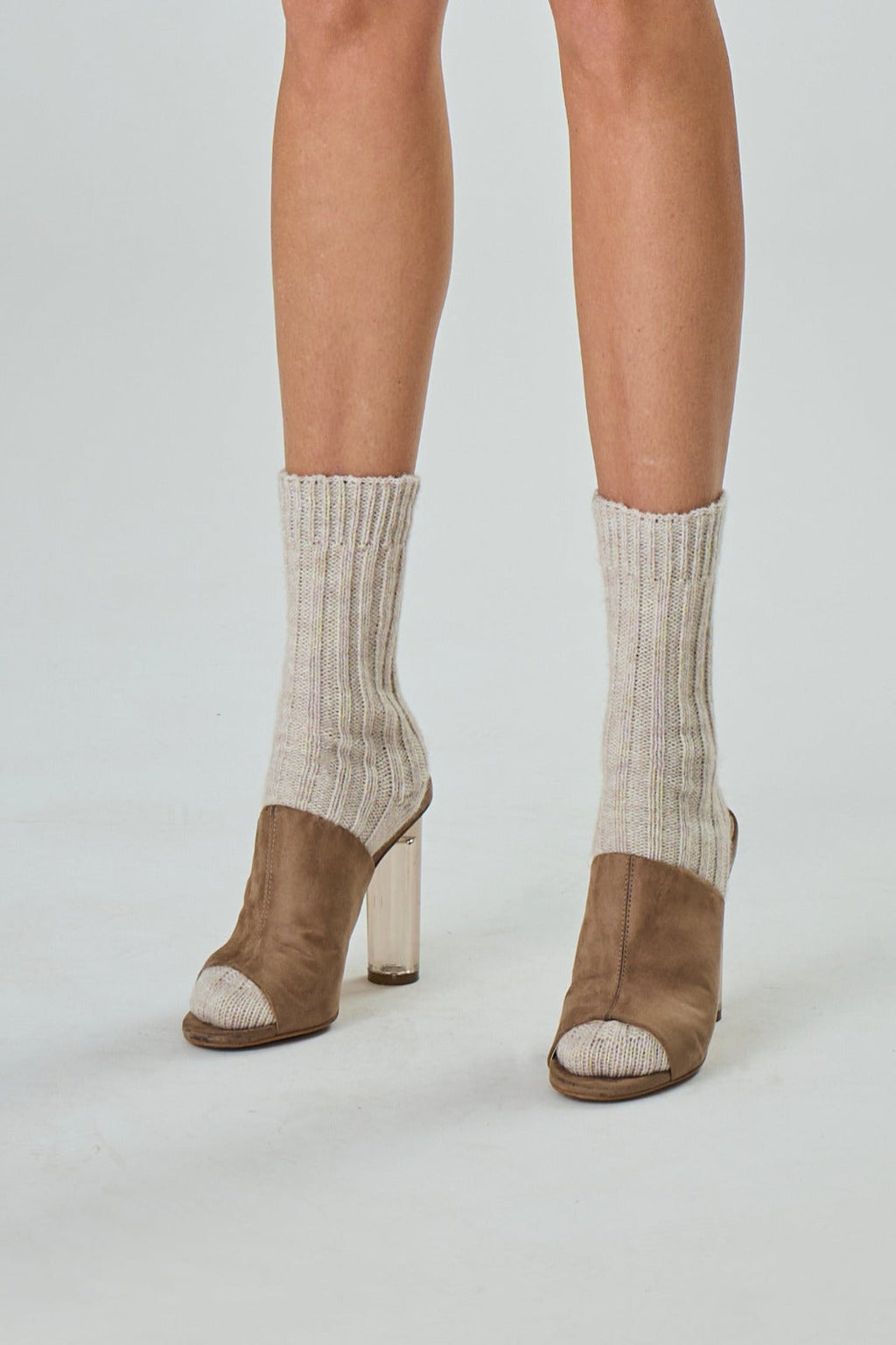 Calzini a coste in misto lana merino - Sveva