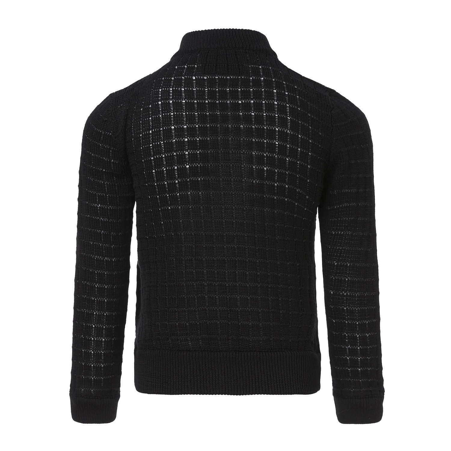 Balck Summer Cardigan with Front Buttons Fastening