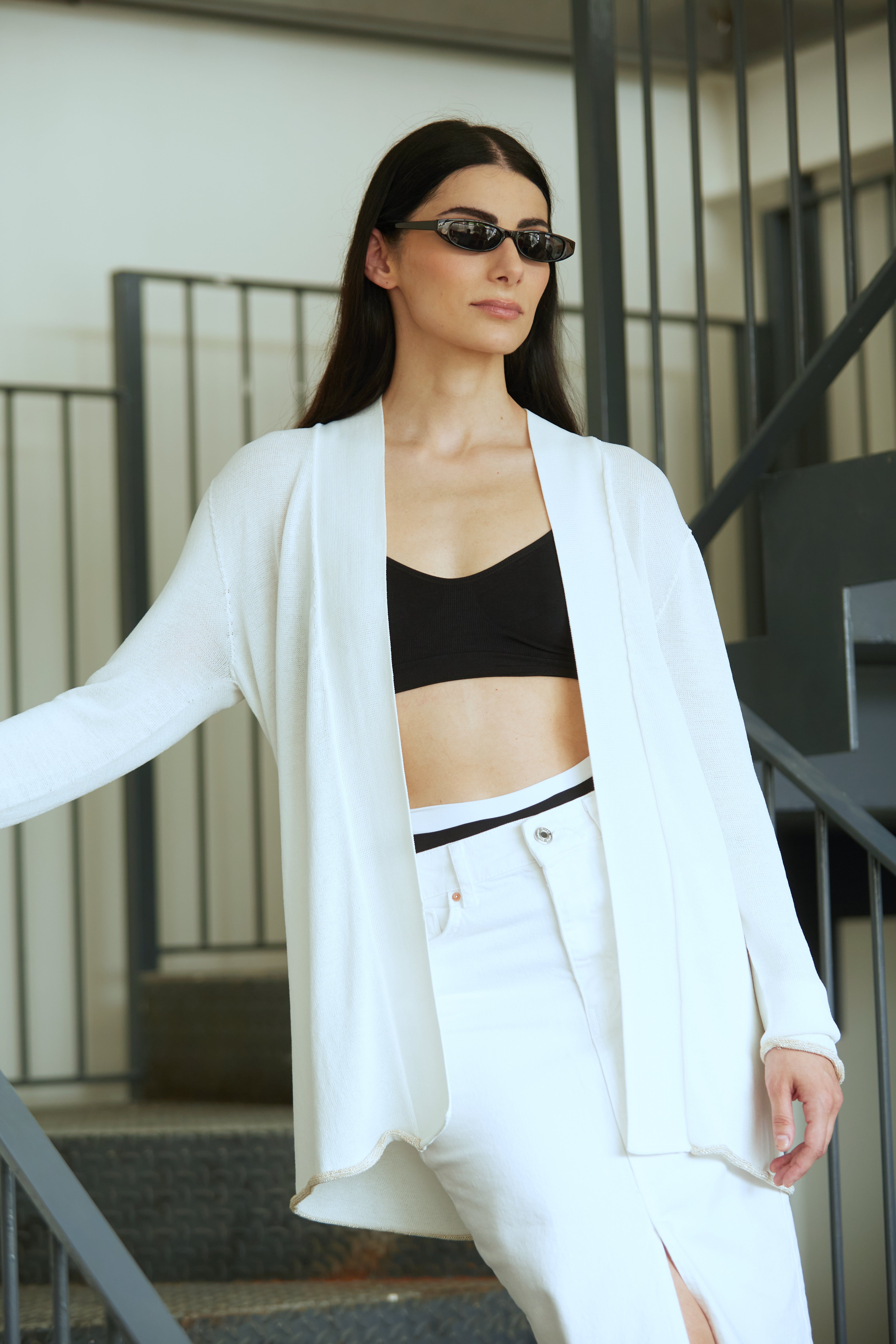 Cardigan in Viscosa Livaeco - Nour