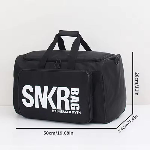 35L Sports Travel Bag with Green Interior Black