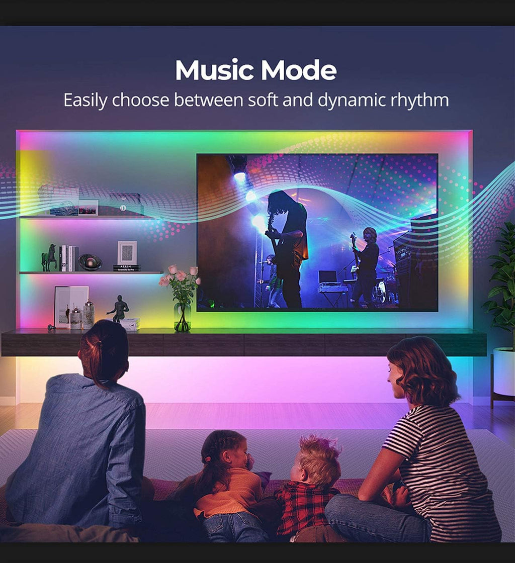 20 Ft LED Lights for Bedroom,Upgraded Led Strip Lights from 16.4Ft to 20Ft with Remote Color Changing LED Strip Lights(App+Ir Remote+Mic+Music Sync)