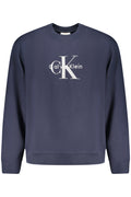 CALVIN KLEIN MEN'S BLUE ZIP-UP SWEATSHIRT